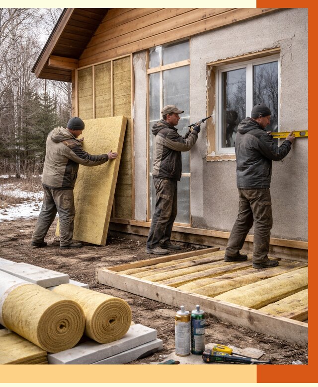 Утепление дачного дома в Саратове от 4861 руб/м2 — недорого | ТепломастерСрт
