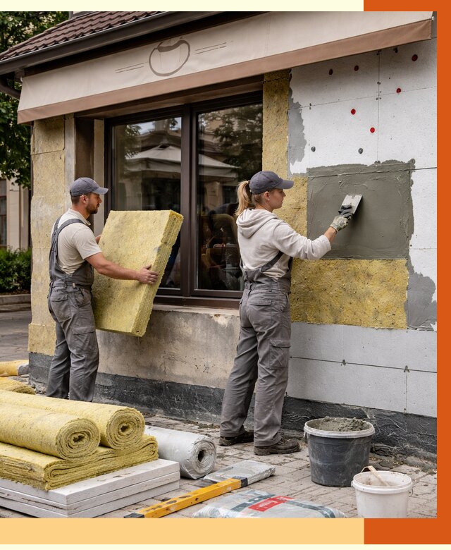 Утепление кафе в Саратове от 4298 руб/м2 — комплексно под ключ | ТепломастерСрт